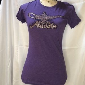 Women’s Aladdin purple rhinestones t-shirt Small